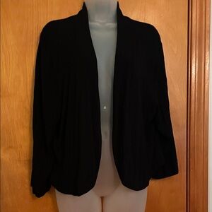 Jessica Black Open-Front Cardigan